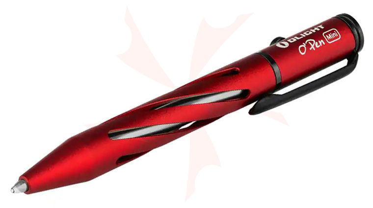 Olight O'Pen Mini Bolt-Action Pen, Red - KnifeCenter - OLIGHT-OPEN-MINI ...
