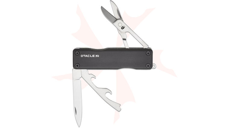 Oknife Otacle K1 3-Function Multitool 2.89 inch Closed, Black Aluminum Alloy Handles