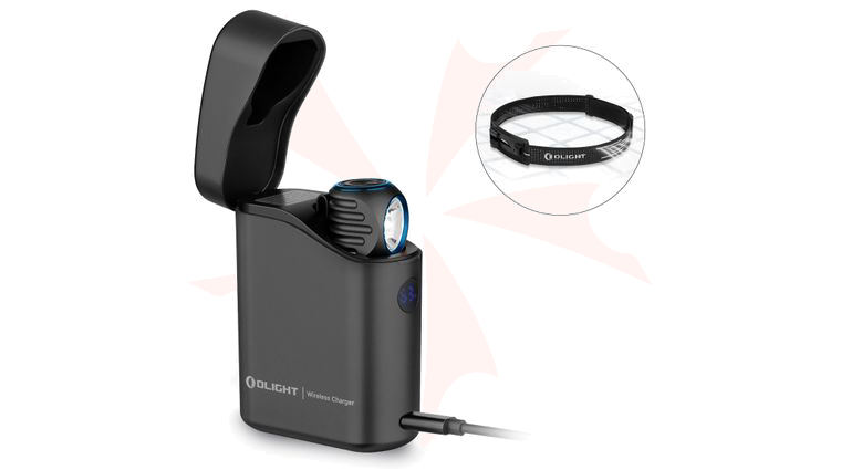 Olight Perun 3 Mini Premium Edition Right-Angle Rechargeable LED Flashlight with Headlamp Headband Included, Black, 1,250 Max Lumens