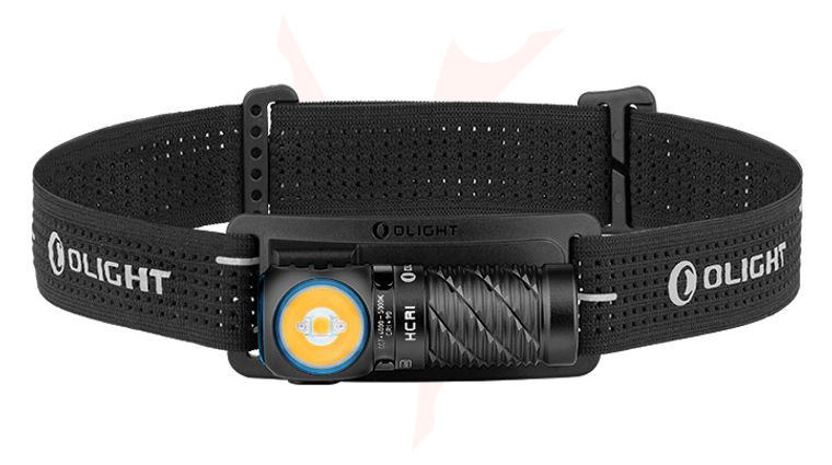 Olight Perun 3 Mini HCRI Neutral White Right-Angle Rechargeable LED Flashlight with Headlamp Headband Included, Black, 1,250 Max Lumens