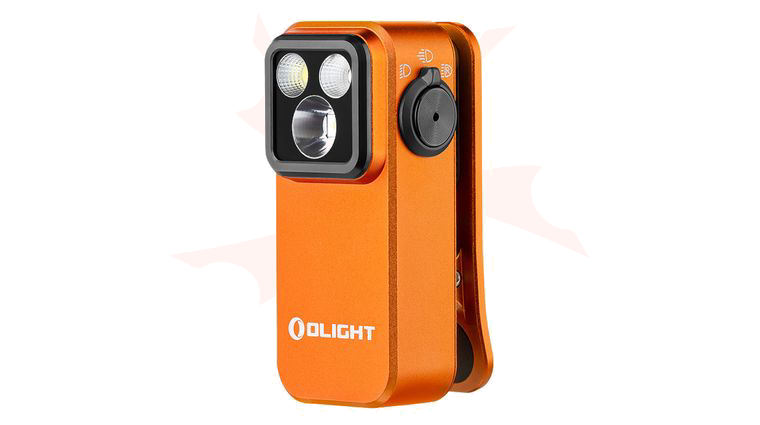 Olight Oclip Pro Clip Light, Orange, 500 Max Lumens