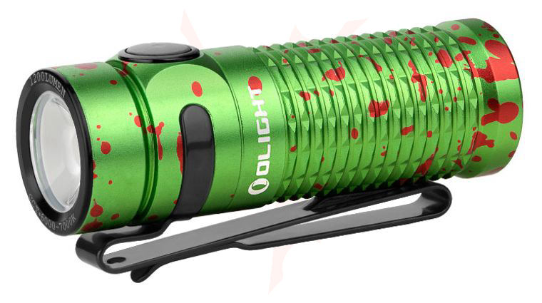 Olight Baton 3 Rechargeable LED Flashlight, Zombie Green