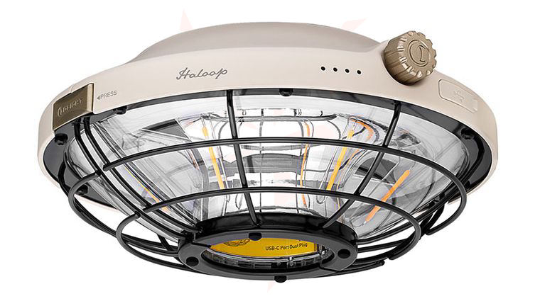 Olight Haloop Rechargeable UFO Camping and Umbrella Light, Clay