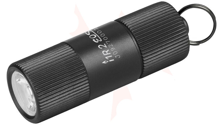 Olight i1R 2 EOS Rechargeable Keychain LED Flashlight With Charging Cable, 150 Max Lumens, Black