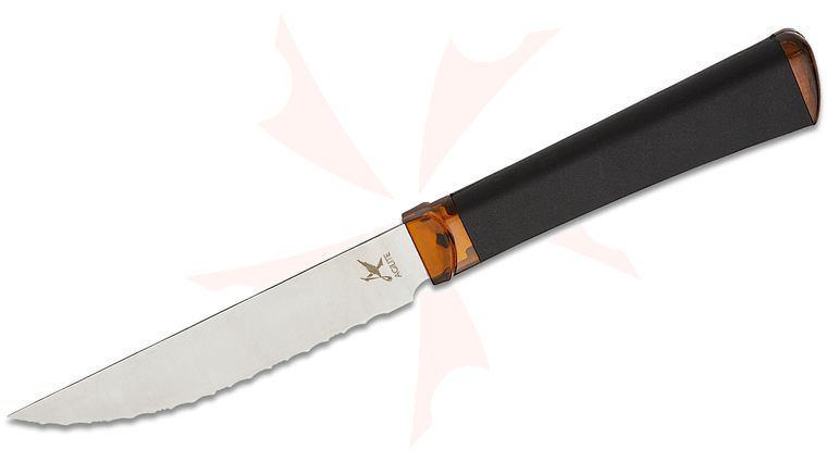 Ontario Agilite Serrated Steak Knife 4.5 inch Blade, LEXAN and Dynaflex Handle