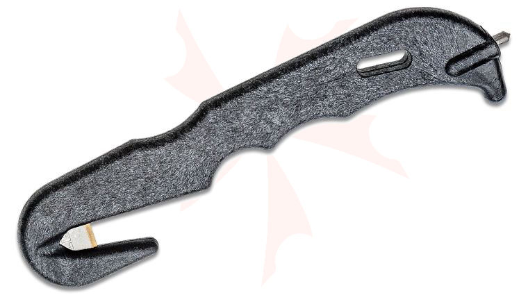 Ontario Jericho J-Hook Strap Cutter, Black Glass Filled Nylon, 6.5 inch Overall