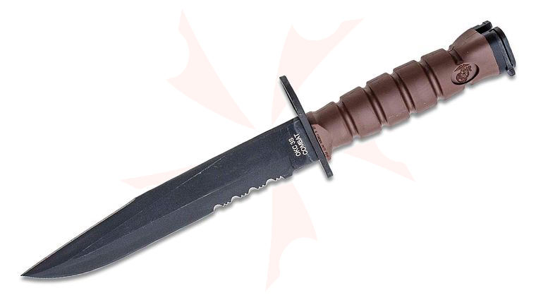 Ontario OKC3S Khaki Brown USMC Bayonet 8 inch Blade and Scabbard (6504)