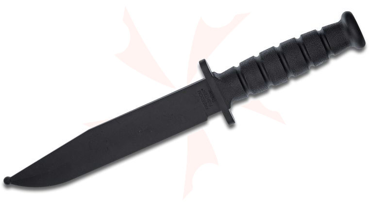 Ontario FF6 Freedom Fighter 6 Trainer Fixed 8 inch Black Rubber Blade