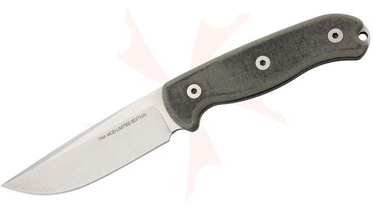Ontario Limited Edition TAK-1 Survival Knife 4.5 inch 154CM Steel Plain Blade, Micarta Handles