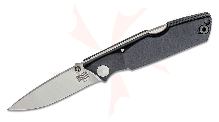 Ontario OKC Wraith Lightweight Folding Knife 2.6 inch Satin Plain Blade, Black Plastic Handles