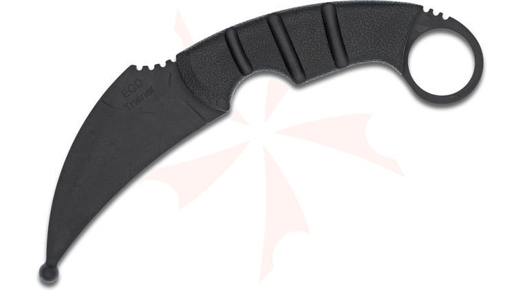 Ontario EOD Kerambit (Karambit) Trainer Knife Fixed 3.75 inch Black Rubber Blade
