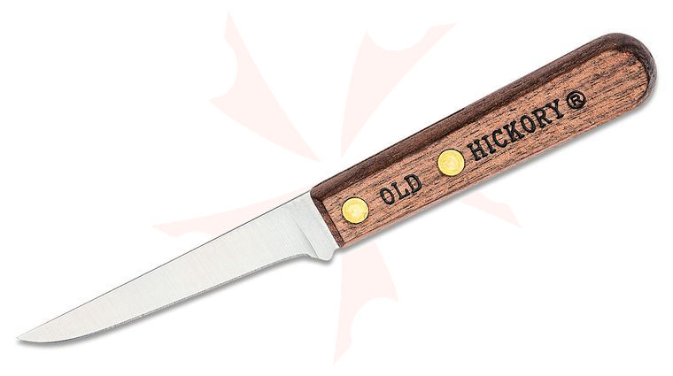 Old Hickory Mini Fillet Knife 3.25 inch Carbon Steel Blade, Leather Sheath