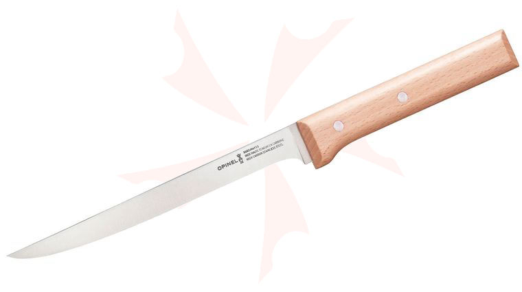 Opinel Parallele 7 inch Fillet Knife, Varnished Beach Wood Handle