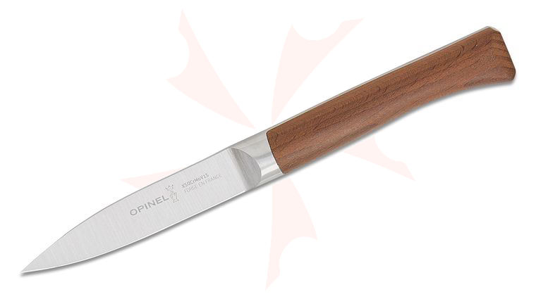 Opinel Les Forges 1890 Kitchen 3 inch Paring Knife, Varnished Beach Wood Handle