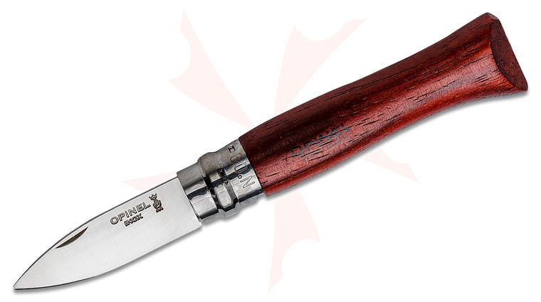 Opinel N09 Oyster and Shellfish Folding Knife 2.5 inch Sandvik 12C27 Plain Blade, Padouk Wood Handle