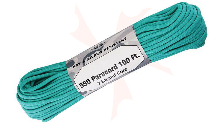 Atwood Rope 550 Paracord, Teal Green, 100 Feet