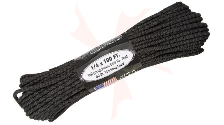 Atwood Rope Utility Rope, Black, 100 Feet