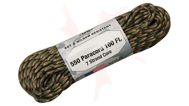 Atwood Rope 550 Paracord, Forest Camo, 100 Feet