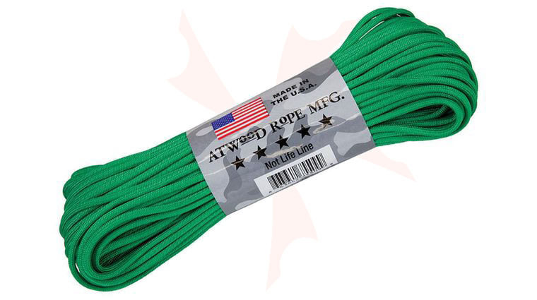 Atwood Rope 550 Paracord, Green, 100 Feet