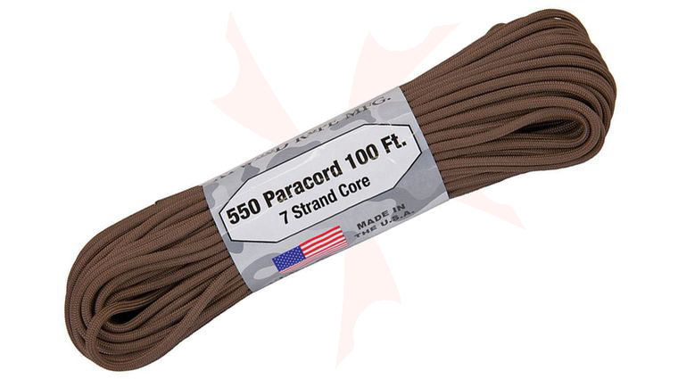 Atwood Rope 550 Paracord, Brown, 100 Feet