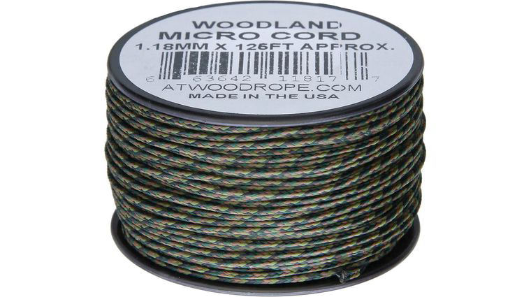 Atwood Rope Micro Cord, Woodland, 125 Feet