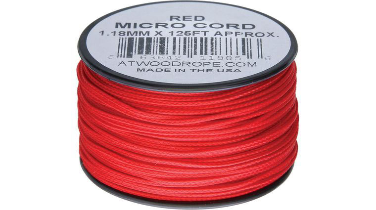 Atwood Rope Micro Cord, Red, 125 Feet