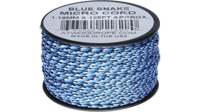 Atwood Rope Micro Cord, Blue Snake, 125 Feet