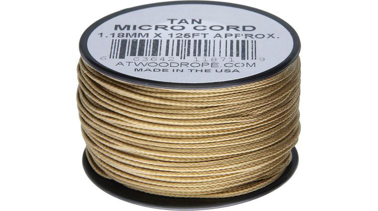 Atwood Rope Micro Cord, Tan, 125 Feet
