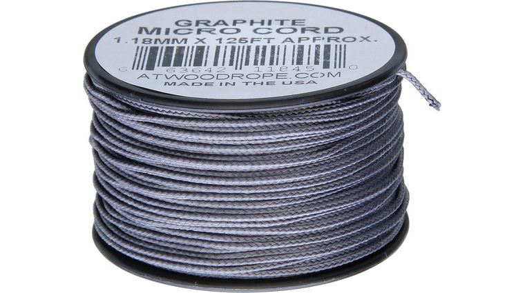 Atwood Rope Micro Cord, Graphite, 125 Feet