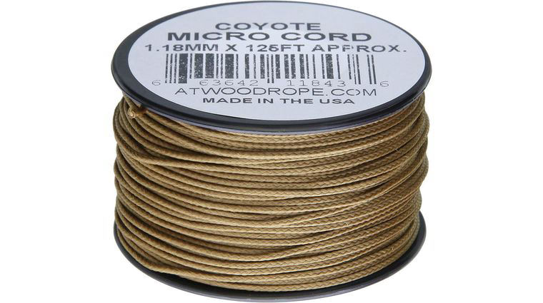 Atwood Rope Micro Cord, Coyote, 125 Feet