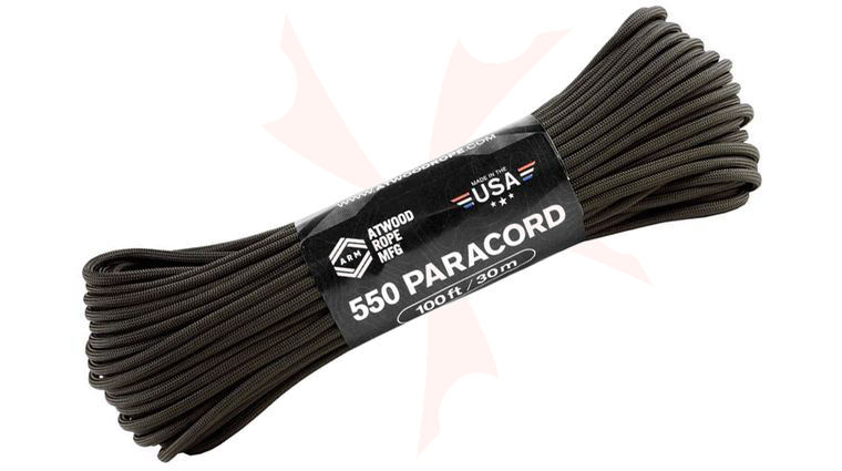 Atwood Rope 550 Paracord, Stealth Olive, 100 Feet