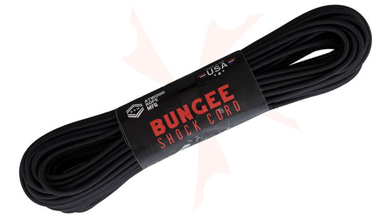 Atwood Rope Bungee Shock Cord, Black, 50 Feet