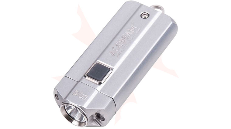 AceBeam UC15 Mini Keychain LED Light, Silver, 1000 Max Lumens