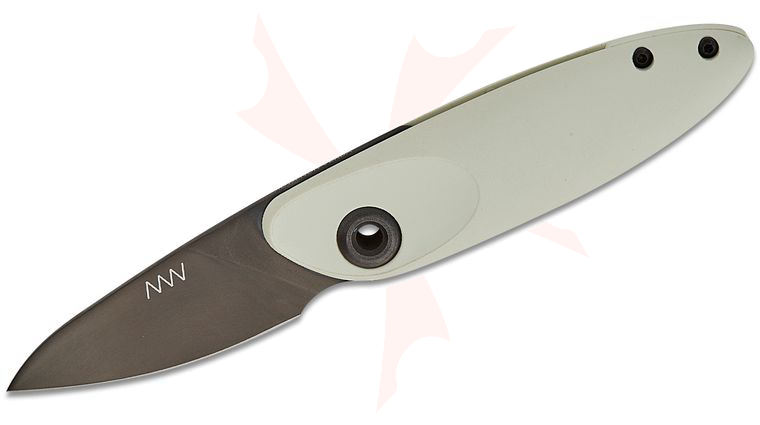 Acta Non Verba Z070 Neo Double-Detent Folding Knife 2.1 inch Sleipner Black DLC Drop Point, Mintwhite GRNPU Handles