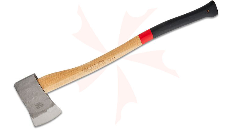 Adler The Yankee Axe, 31.5 inch Overall, American Hickory Handle with Anti Slip Coating, Leather Sheath
