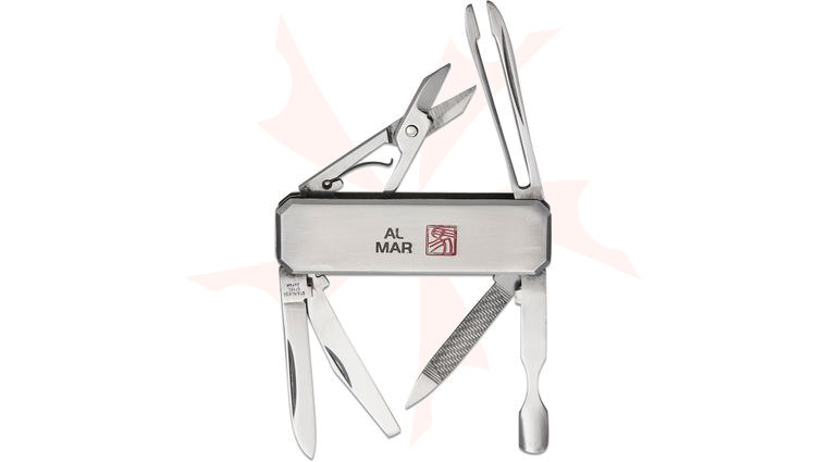 Al Mar Japan Vintage Memorial 6 Multi-Tool, 2.3 inch Closed, Six Tools, Stainless Steel Handles, Velvet Pouch