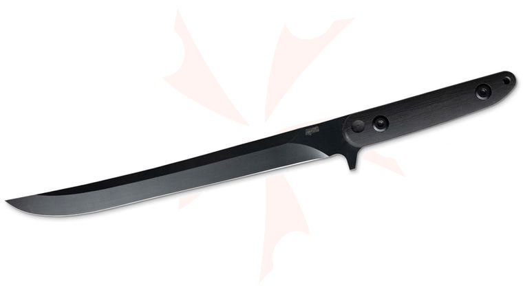 CAS Iberia APOC Survival Tools Atrim Survival Tanto 10.5 inch Blade, Black G10 Handles, Fiberglass Scabbard