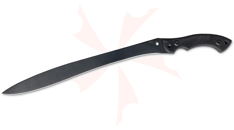 CAS Iberia APOC Survival Tools Sirupate Kukri 15.25 inch Blade, Black G10 Handles, Fiberglass Scabbard