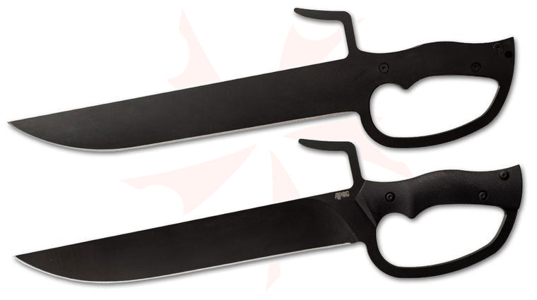 CAS Iberia APOC Survival Tools Twin Butterfly Swords 10.625 inch Black Blades, Black G10 Handles, MOLLE Compatible Kydex Sheath