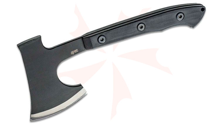 CAS Iberia APOC Survival Tools Hundr Hatchet 12 inch Overall, Black G10 Handles, MOLLE Compatible Kydex Sheath