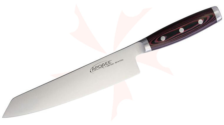 Apogee Dragon Fire 9 inch Kanzai Kiritsuk Knife, Red/Black Micarta Handles