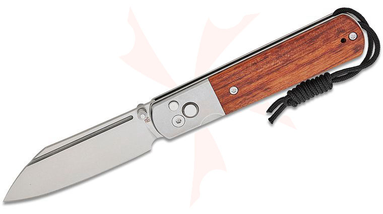 ArtisanCutlery Holm Button Lock Folding Knife 3.1 inch AR-RPM9 Stonewashed Wharncliffe Blade, Rosewood Handles with Stonewashed Steel Bolsters