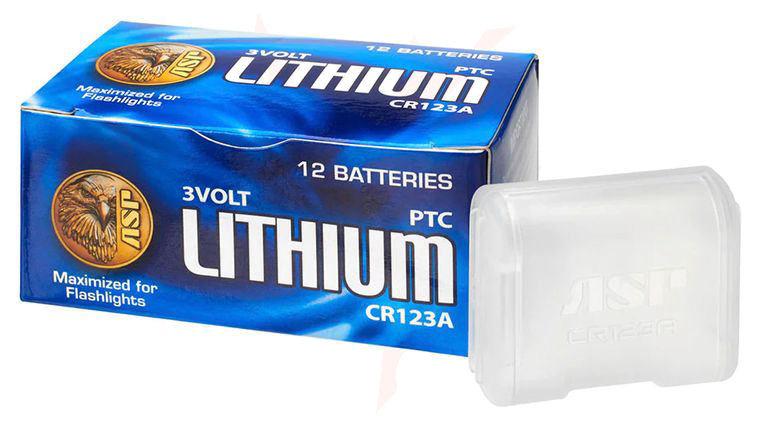 ASP CR123A Lithium Batteries 12 Pack with Link Case