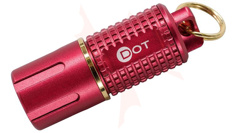 ASP Dot USB Rechargeable Keychain Flashlight, Red, 130 Max Lumens