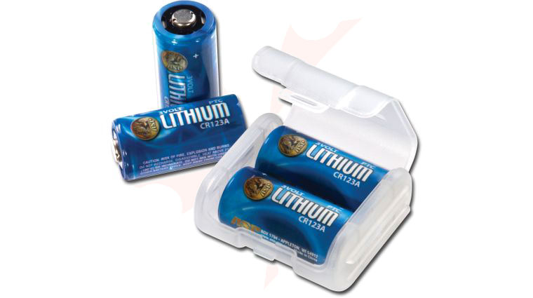 ASP CR123A Lithium Batteries, 4 Pack with Link Case