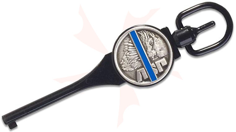 ASP G1 Black Chrome ASP Logo Handcuff Key, Thin Blue Line