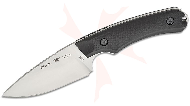 Buck 664 Alpha Hunter Elite Fixed Blade Knife 3.625 inch MagnaCut Satin Drop Point, Black G10 Handles, Kydex Sheath