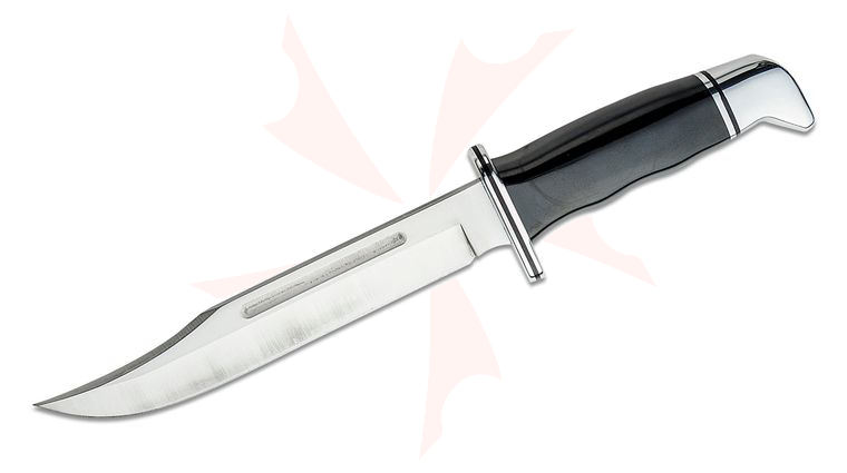 Buck 120 General Hunting Knife Fixed 7-3/8 inch Blade, Black Phenolic Handles