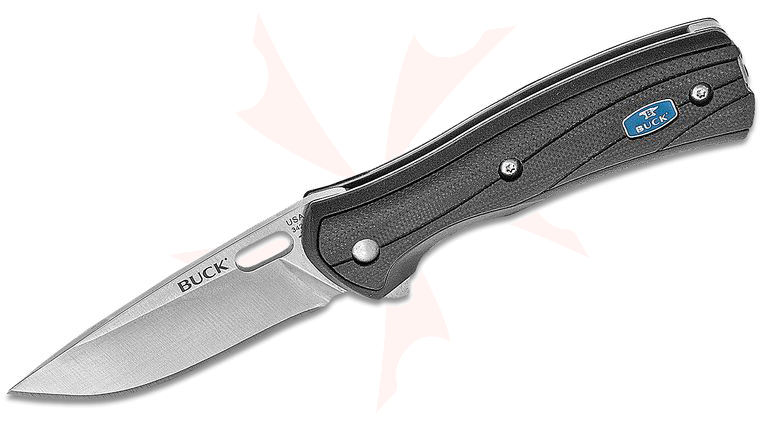 Buck 342 Vantage Pro Small Folding Knife 2.625 inch S30V Blade, Molded Nylon with CNC Contoured Black G10 Handles