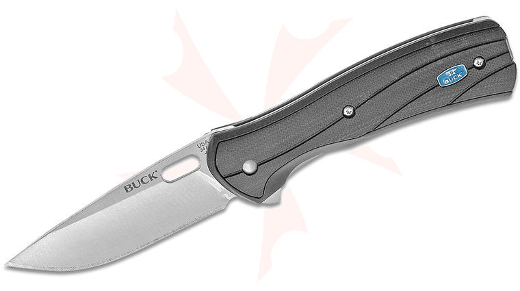 Buck 347 Vantage Pro Large Flipper Knife 3.25 inch S30V Blade, Molded Nylon with CNC Contoured Black G10 Handles